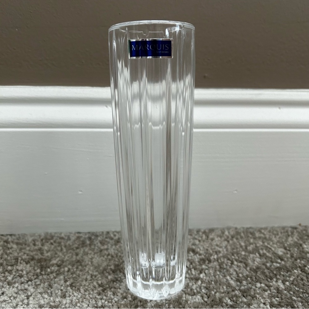 NIB Marquis by Waterford Crystal Bezel 7in Bud Vase